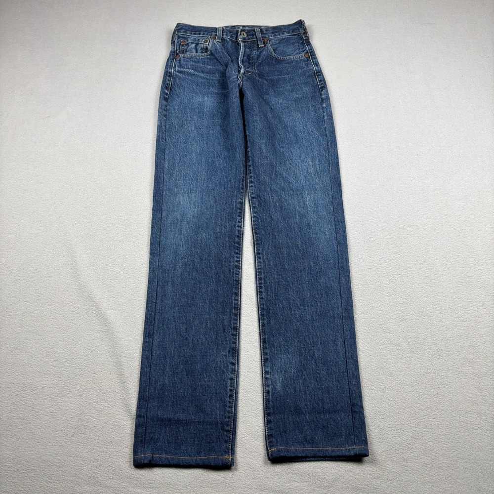 Levis 702-XX Vintage Mens Straight Leg Jeans 28x36 Dark Wash Classic